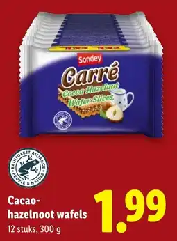 Lidl Cacao hazelnoot wafels aanbieding
