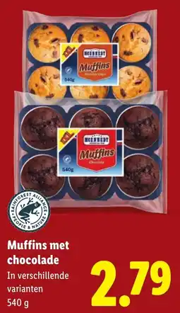 Lidl Muffins met chocolade aanbieding