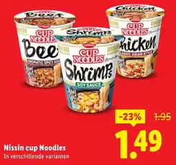 Lidl Nissin cup Noodles aanbieding