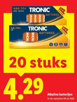 Lidl Alkaline batterijen aanbieding