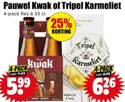 Dirk Pauwel Kwak of Tripel Karmeliet aanbieding