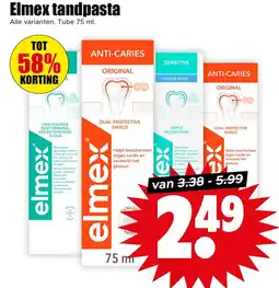 Dirk Elmex tandpasta aanbieding