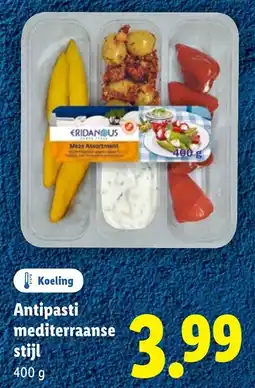 Lidl Antipasti Mediterraanse Stijl aanbieding