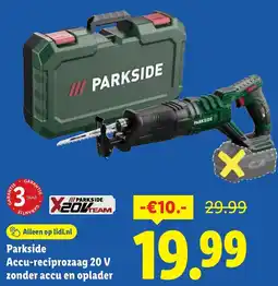 Lidl Parkside Accu Reciprozaag zonder accu en oplader aanbieding