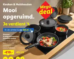 Lidl Silvercrest Pannenset incl. Afneembaar Handvat aanbieding