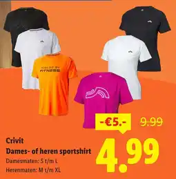 Lidl Crivit Dames of Heren Sportshirt aanbieding