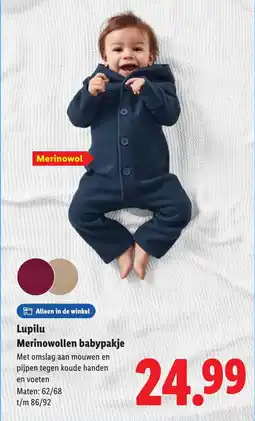 Lidl Lupilu Merinowollen Babypakje aanbieding