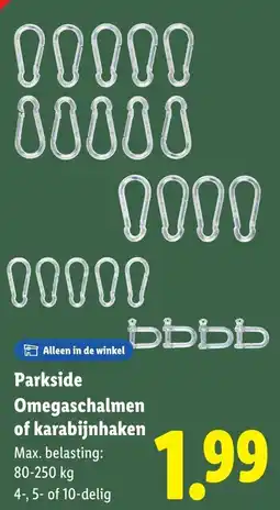Lidl Parkside Omegaschalmen of Karabijnhaken aanbieding