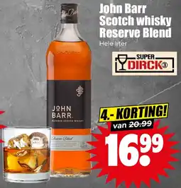 Dirk John Barr Scotch whisky Reserve Blend aanbieding