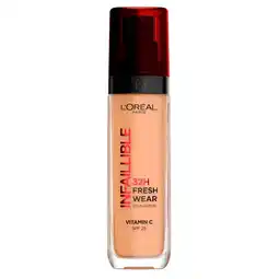 Kruidvat L'Oréal Paris Infaillible 260 Golden Sun SPF25 32H Fresh Wear Foundation aanbieding