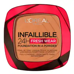 Kruidvat L’Oréal Paris Infaillible 24H Fresh Wear 330 Hazelnut Foundation in A Powder aanbieding
