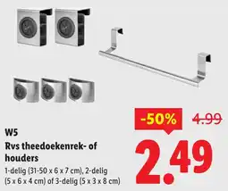 Lidl W5 Rvs theedoekenrek of Houders aanbieding