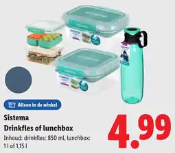 Lidl Sistema Drinkfles of Lunchbox aanbieding