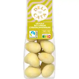 Albert Heijn Delicata Paaseitjes gevuld wit lemon cheesecake aanbieding