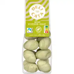 Albert Heijn Delicata Paaseitjes gevuld wit pistache praliné aanbieding