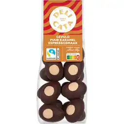 Albert Heijn Delicata Paaseitjes gevuld puur karamel espresso aanbieding