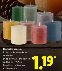 Lidl Rustieke Kaarsen aanbieding