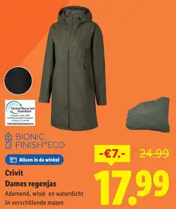Lidl Crivit Dames Regenjas aanbieding