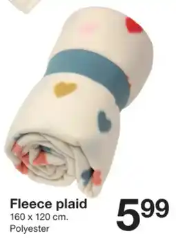 Zeeman Fleece plaid aanbieding