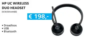 Informatique HP UC WIRELESS DUO HEADSET (W3K09AA#ABB) aanbieding
