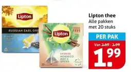 Hoogvliet Lipton thee aanbieding