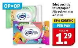 Hoogvliet Edet vochtig toiletpapier aanbieding