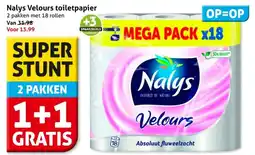 Hoogvliet Nalys Velours toiletpapier aanbieding