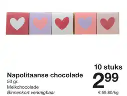 Zeeman Napolitaanse chocolade aanbieding