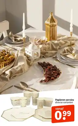 Wibra Papieren servies aanbieding