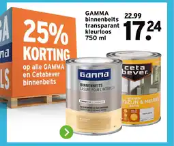 GAMMA Op alle GAMMA en Cetabever binnenbeits aanbieding
