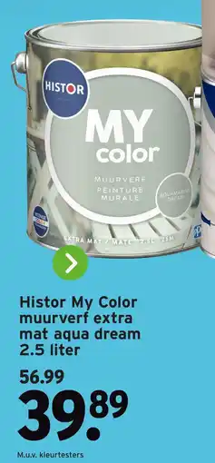 GAMMA Histor My Color muurverf extra mat aqua dream aanbieding