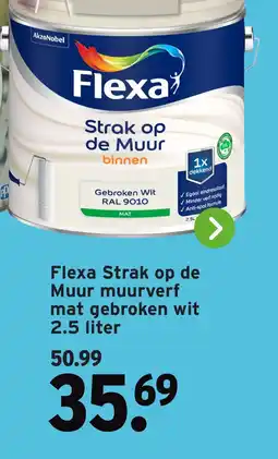 GAMMA Flexa Strak op de Muur muurverf mat gebroken wit aanbieding
