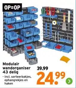 GAMMA Modulair wandorganiser 43 delig aanbieding