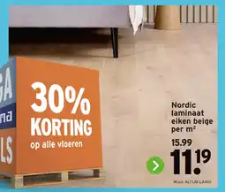 GAMMA Nordic laminaat eiken beige aanbieding