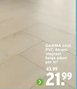 GAMMA GAMMA click PVC Atrani visgraat beige eiken aanbieding