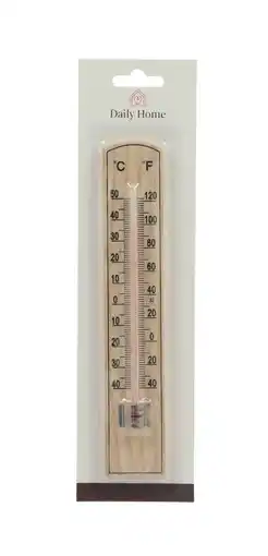 Marskramer DAILY HOME KAMER THERMOMETER HOUT 20 CM aanbieding