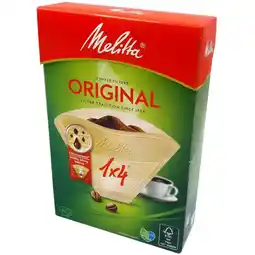 Marskramer Melitta koffiefilters 1x4 80 stuks bruin aanbieding