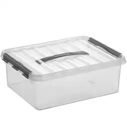 Marskramer Q-line opbergbox 12 liter transparant metaal 40 x 30 x 14 cm aanbieding