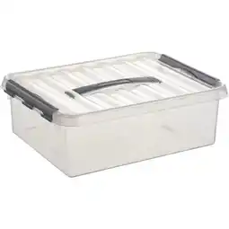 Marskramer Q-line opbergbox 10 liter transparant metaal 40 x 30 x 11 cm aanbieding