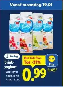 Lidl Drink- yoghurt aanbieding