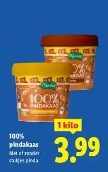 Lidl 100% pindakaas aanbieding