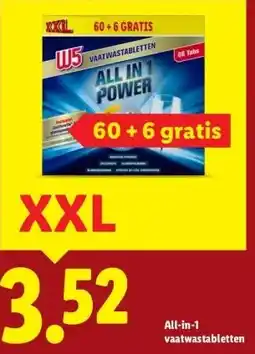 Lidl All-in-1 vaatwas tabletten aanbieding