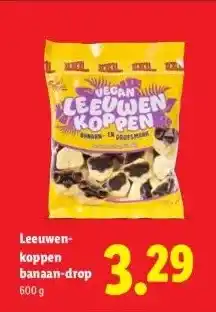 Lidl Leeuwen- koppen banaan-drop aanbieding