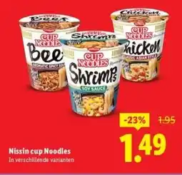 Lidl Nissin cup Noodles aanbieding