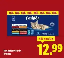 Lidl Nat kattenvoer in brokjes aanbieding