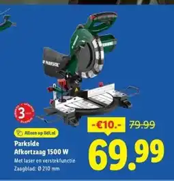 Lidl Parkside Afkortzaag 1500 W aanbieding