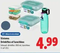 Lidl Sistema Drinkfles of lunchbox aanbieding