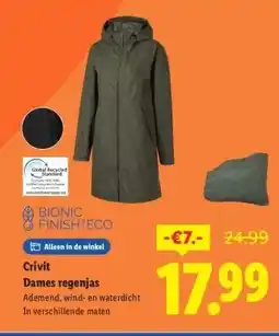 Lidl Crivit Dames regenjas aanbieding