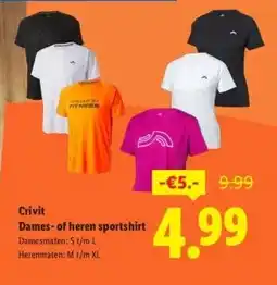 Lidl Crivit Dames-of heren sportshirt aanbieding