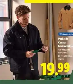 Lidl Canvas herenwerkjas aanbieding